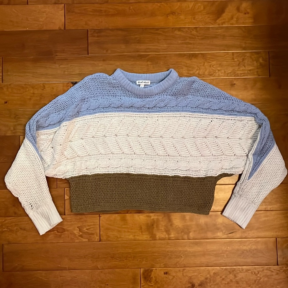 Derek Heart Cropped Sweater